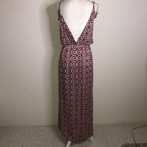 Tiare Hawaii Dress One Size OSFM Womens High Low Pink Gray Elastic Waist Straps - Picture 8 of 15